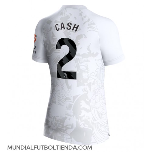 Camiseta Aston Villa Matty Cash #2 Segunda Equipación Replica 2023-24 para mujer mangas cortas